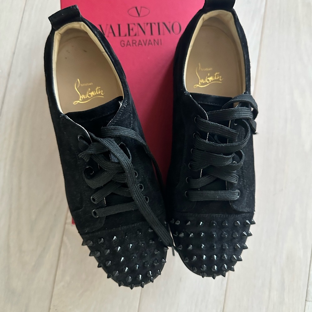 Valentino Black Spiked Sneakers